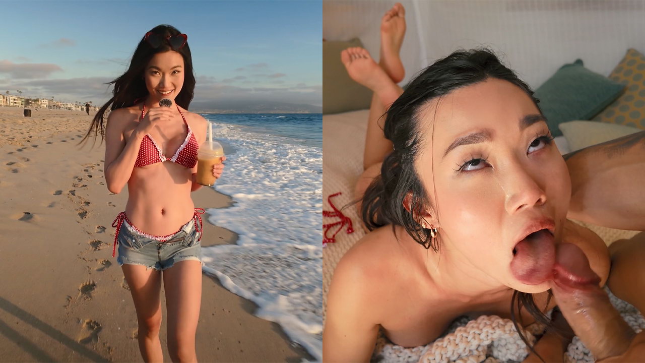Sexy y delgado, esta belleza china se mete en una polla americana