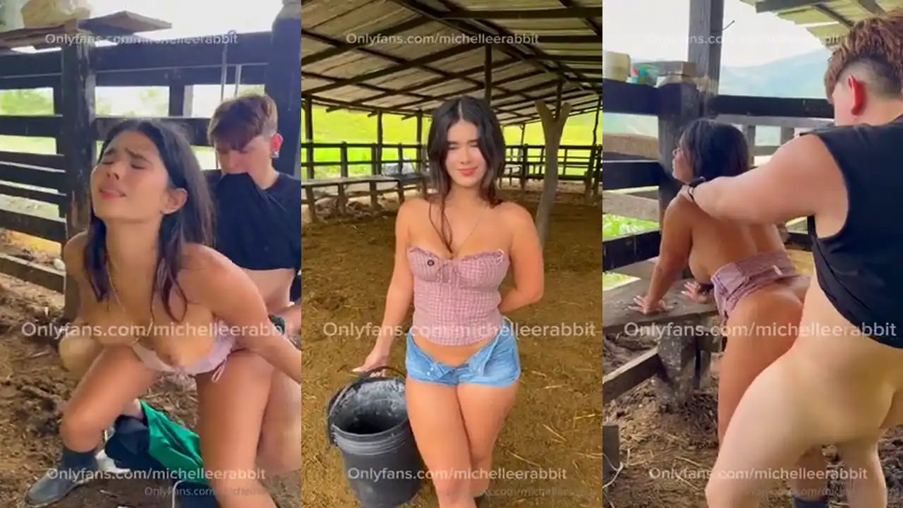 Michelle Rabbit se folla al corralero de la finca